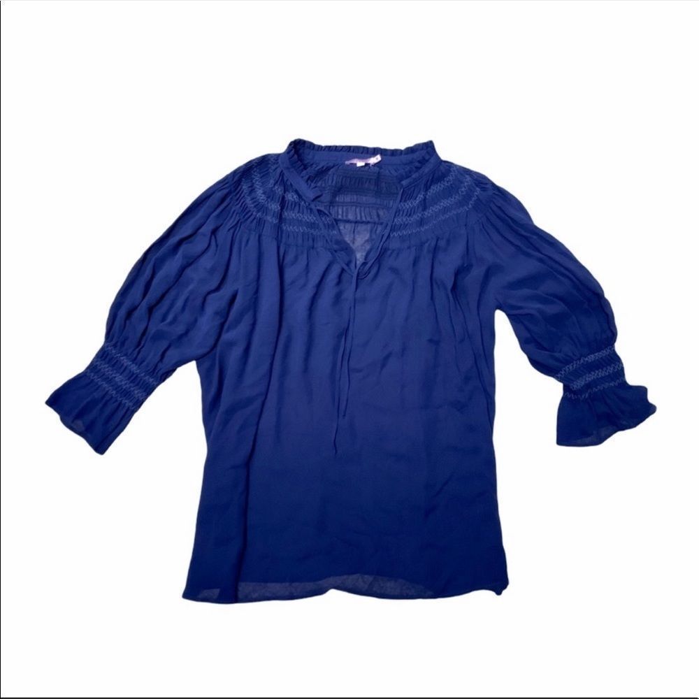 Calypso St Barth Navy Silk Tunic Top